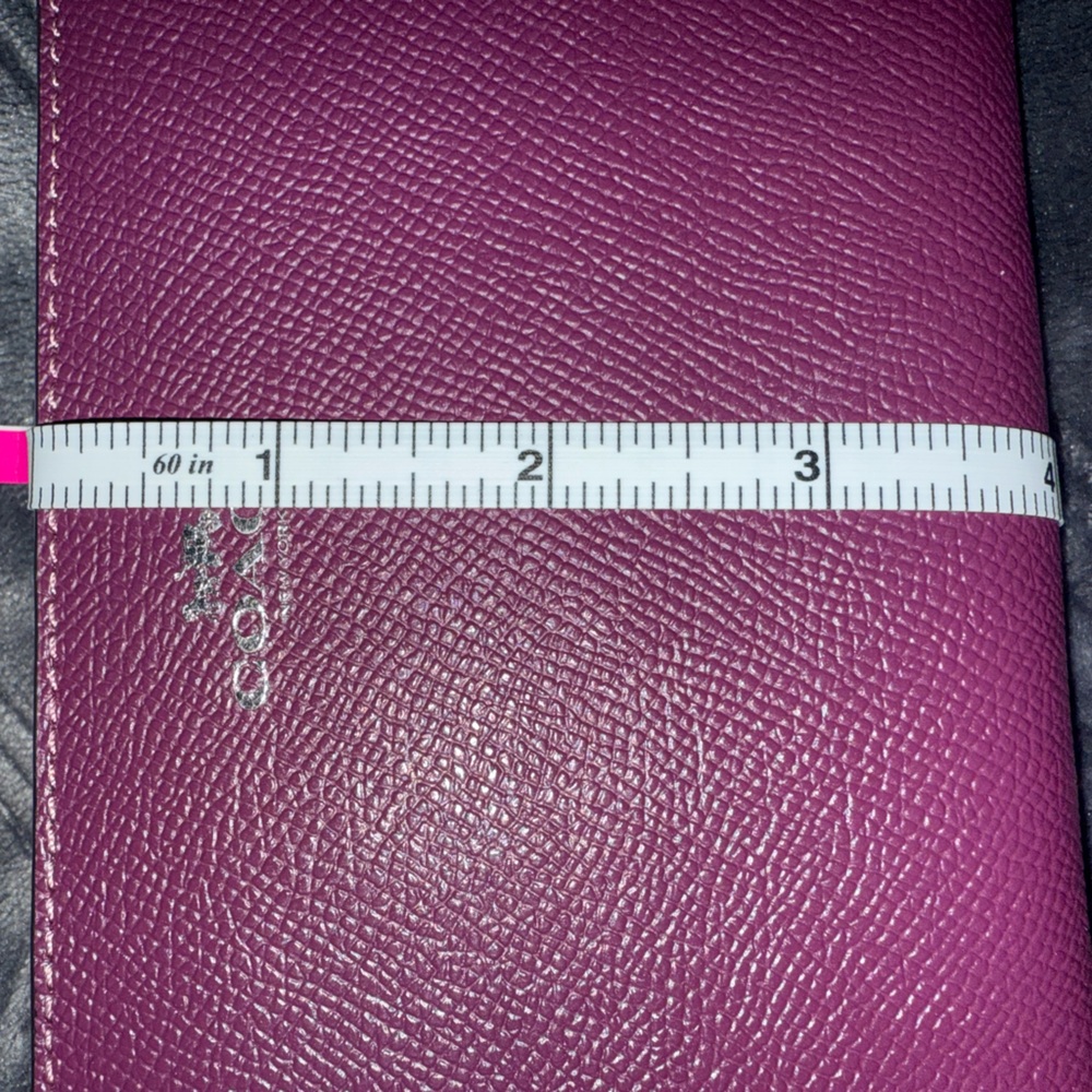 Coach Magenta Leather Zip Wristlet Clutch NWT - Picture 9 of 9